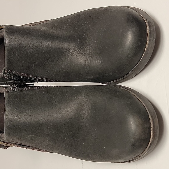 Clarks Bendables Shooties Ankle Boot Booties Shoes Block Heels Black Leather 9.5 - Picture 13 of 16